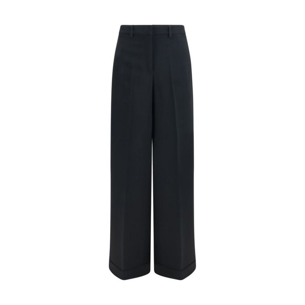 Fabiana Filippi Black Acetate Casual Women's Pants